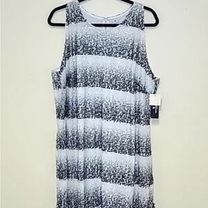 Worthington Black and White Ombré Sequin Cocktail Dress NWT